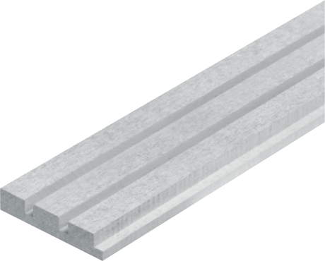 Fiber cement plank with partitions